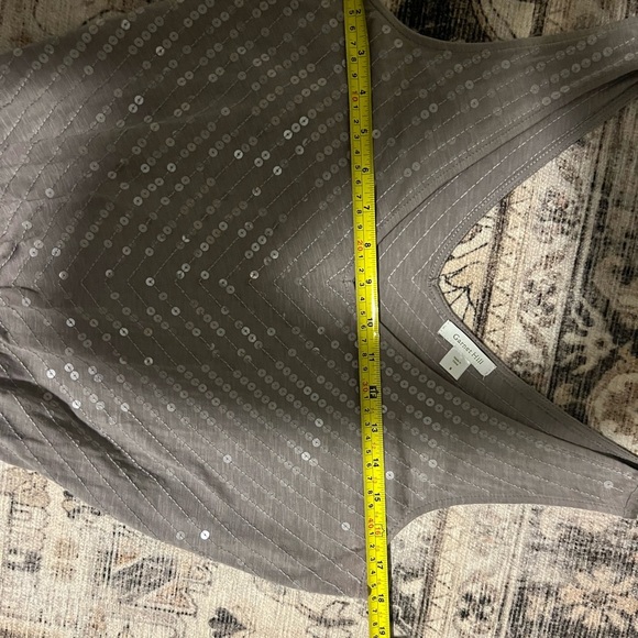 Garnet Hill Elegant Sleeveless Grey Sequin Dress Size Small - Picture 5 of 7